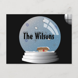 Carte Postale Illustration Snowglobe