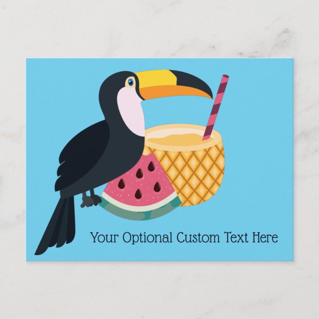 Carte Postale Illustration Toucan (Devant)