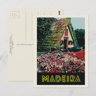 Carte Postale Illustration typique de Madère Portugal
