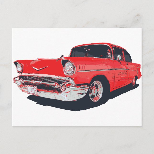 Carte Postale Illustration vectorielle Chevy Bel Air (Devant)
