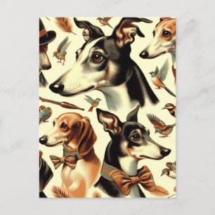 Carte Postale Illustration vintage de Greyhound