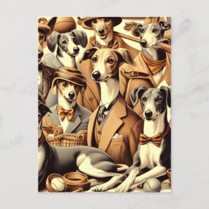 Carte Postale Illustration vintage de Greyhound