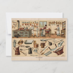 Carte Postale Illustration vintage de la cuisine