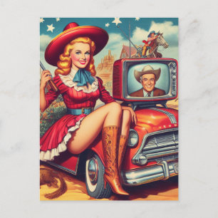 Carte Postale Illustration vintage de la prise en main par pays