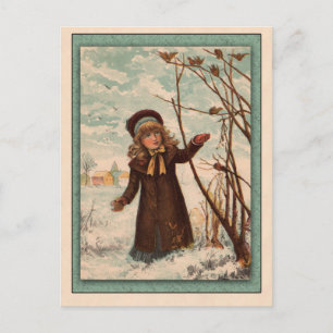 Carte Postale Illustration vintage de l'abîme pour enfants
