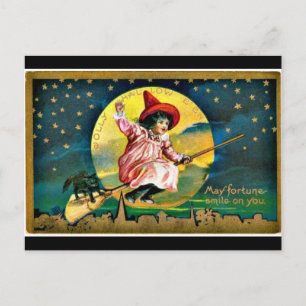 Carte Postale Illustration vintage d'Halloween