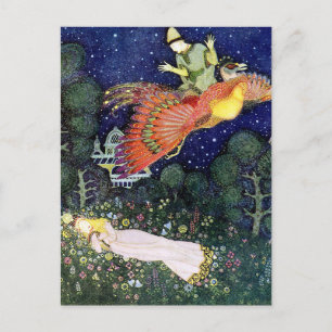 Carte Postale Illustration vintage Edmund Dulac Firebird