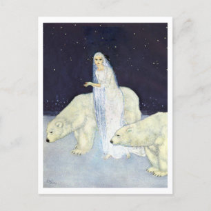 Carte Postale Illustration vintage Edmund Dulac Ice Maiden