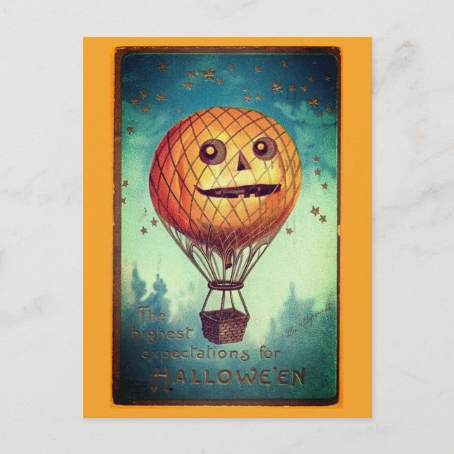 Carte Postale Illustration vintage Halloween Funny (Devant)