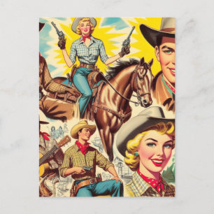 Carte Postale Illustration vintage Pays sans faille