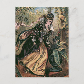 Carte Postale Illustration Vintage "Running from the Ball"