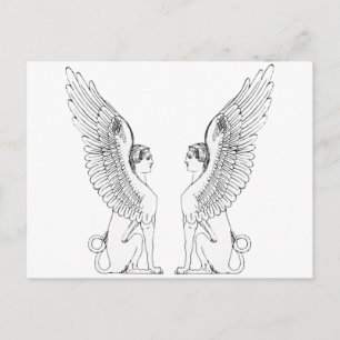 Carte Postale Illustration vintage Sphinx