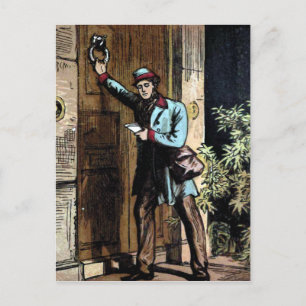 Carte Postale Illustration Vintage "The Mailman"
