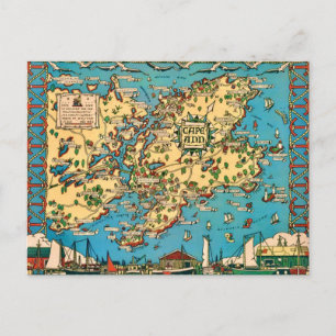 Carte postale illustrée Cape Ann