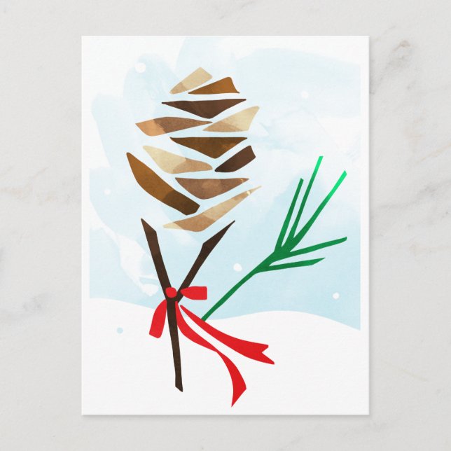 Carte postale illustrée de vacances de Noël de (Devant)