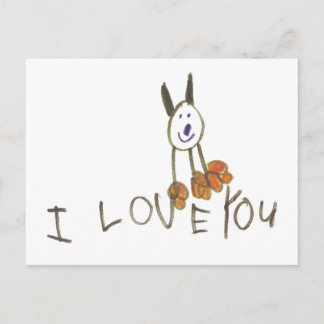 Carte Postale IloveYouPuppy