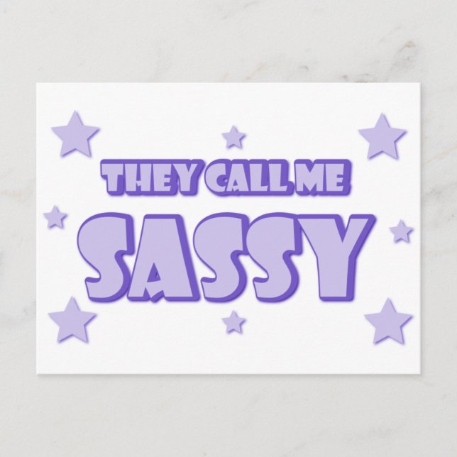 Carte Postale Ils M'Appellent Sassy (Devant)