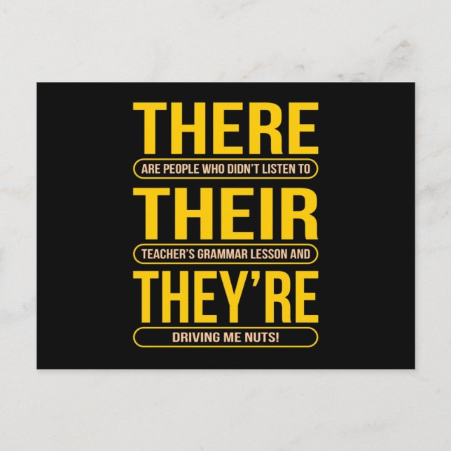 Carte Postale Ils sont professeurs d'anglais (Devant)