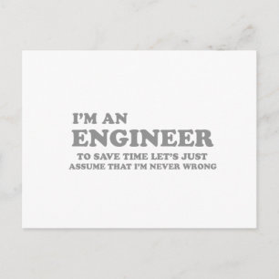 Carte Postale I'm an Engineer