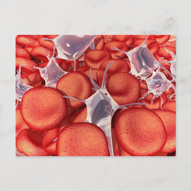 Carte Postale Image Conceptuelle Des Cellules De Sang Rouge 2 (Devant)