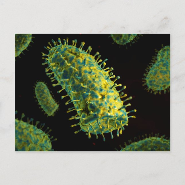 Carte Postale Image Conceptuelle Du Virus De La Rage 2 (Devant)