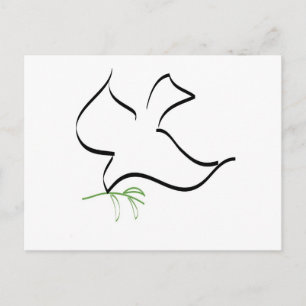 Carte Postale Image de la branche de la colombe et de l'olive