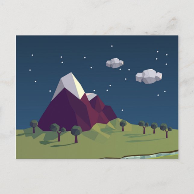 Carte Postale Image de nuit étoilée (Devant)