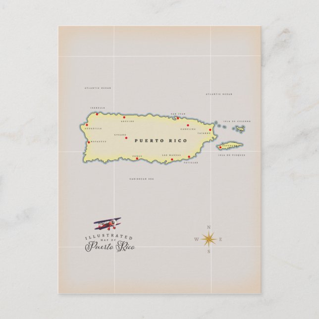 Carte Postale Image de Porto Rico. (Devant)