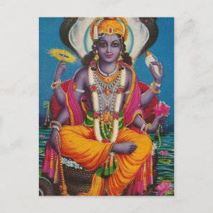 Carte Postale Image de Vishnu, dieu de l'harmonie et de la vérit