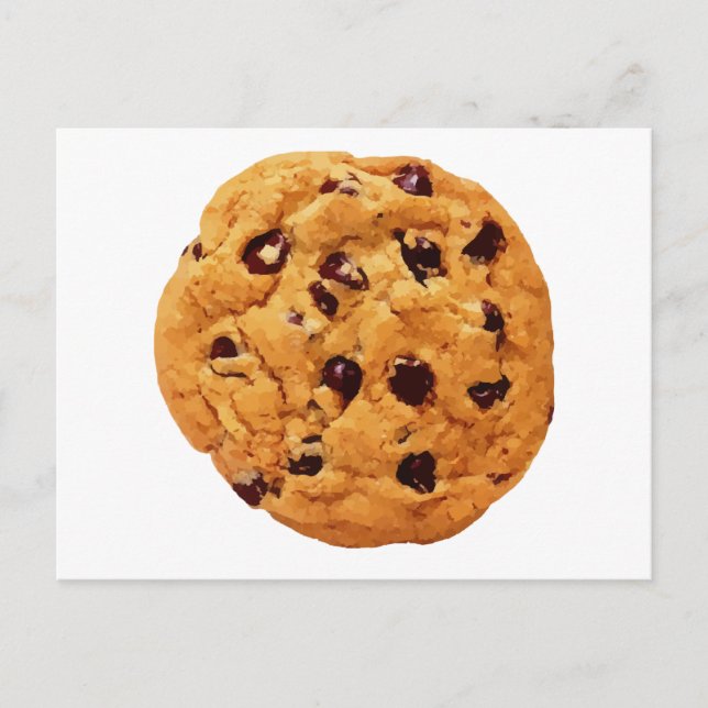 Carte Postale Image du biscuit à base de chips au chocolat (Devant)
