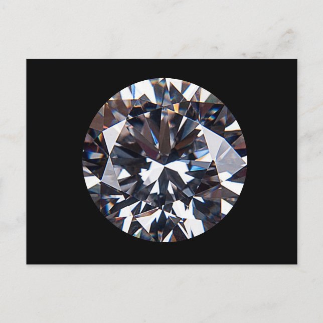 Carte Postale Image élégante de la gemme de diamant (Devant)