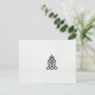 Carte Postale image en noir et blanc d'un design orné