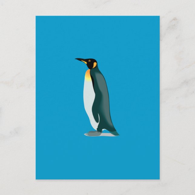 Carte Postale image linux de pingouin (Devant)