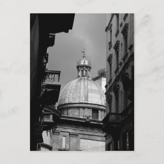Carte Postale Image noir et blanc Rues de Milan Italie