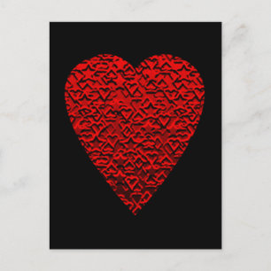Carte Postale Image Rouge-Coeur Lumineux.