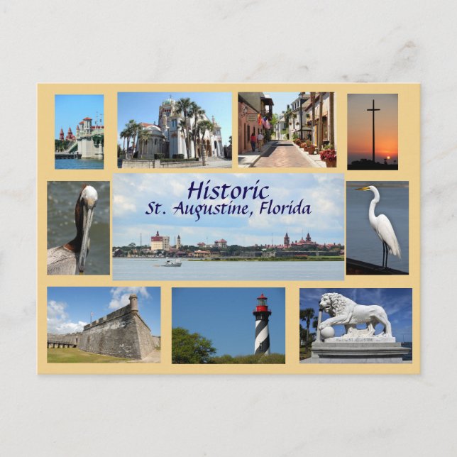 Carte Postale Images de St. Augustine, Floride (Devant)