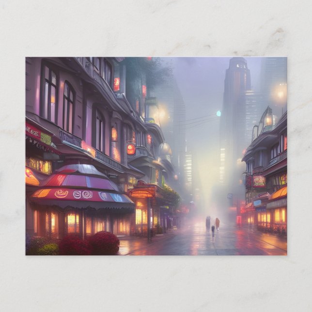 Carte Postale Imaginaire Auracore Art numérique Cityscape (Devant)