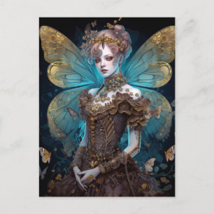 Carte Postale Imaginaire Blue Gold Fairy