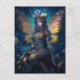 Carte Postale Imaginaire Blue Gold Fairy