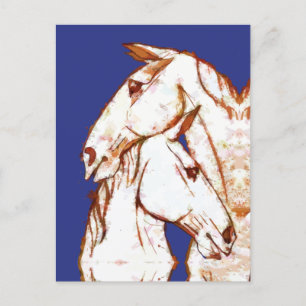 Carte Postale Imaginaire de contact d'encre V07 HORSE V02