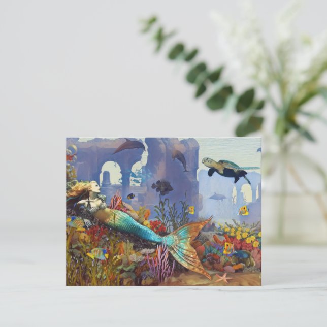 Carte Postale Imaginaire de sirène (Debout devant)