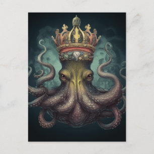 Carte Postale Imaginaire du roi Octopus