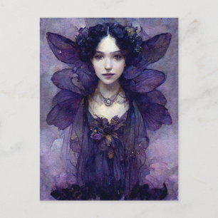 Carte postale Imaginaire Fée Gothique Violet