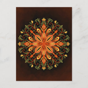 Carte Postale Imaginaire flamme Mandala