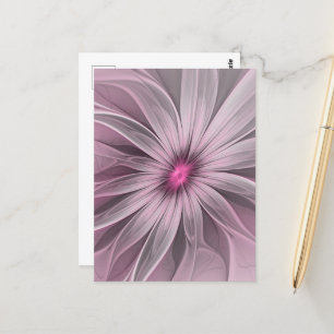 Carte Postale Imaginaire Fleur Plum Abstrait Flore Fractal Art