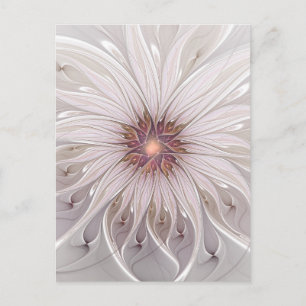 Carte Postale Imaginaire Floral, Abstraite Fleur Pastel Moderne