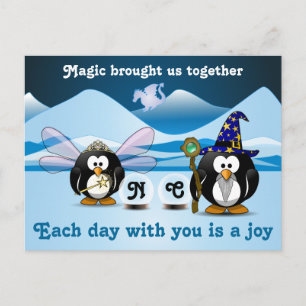 Carte Postale Imaginaire Glacier Penguins Assistant Fairy Crysta
