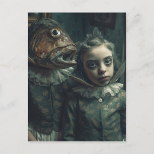 Carte Postale Imaginaire Horreur Poissons jumeaux
