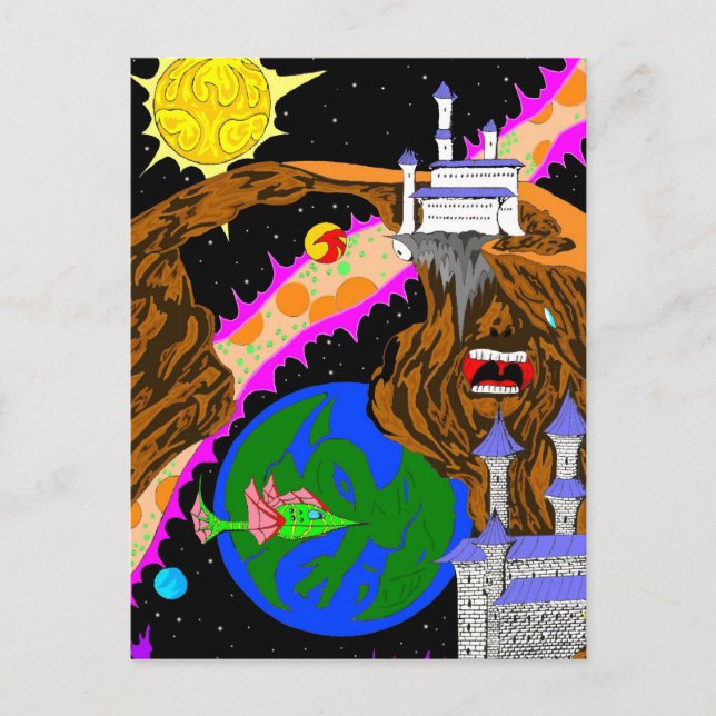 Carte Postale Imaginaire images masquées (Devant)