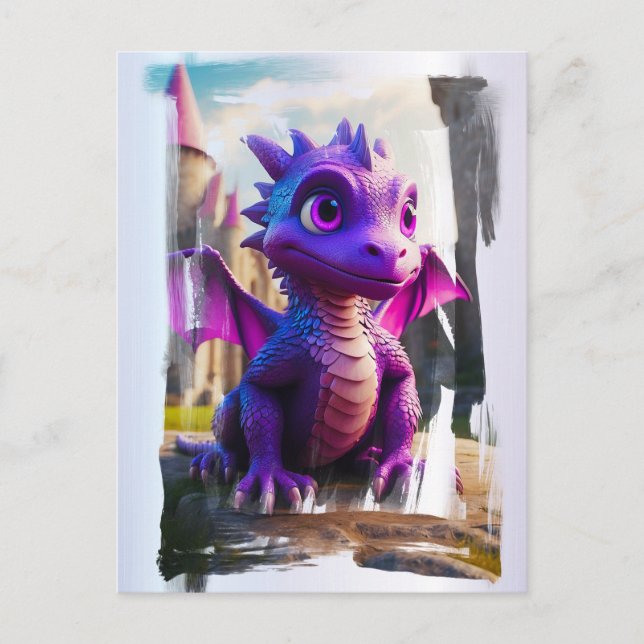 Carte Postale *~* Imaginaire mythique AP48 Cartoon Dragon Enfant (Devant)